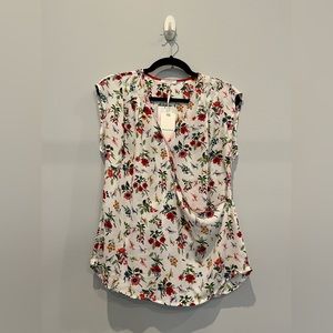 NWT Pleione blouse with floral print, size small